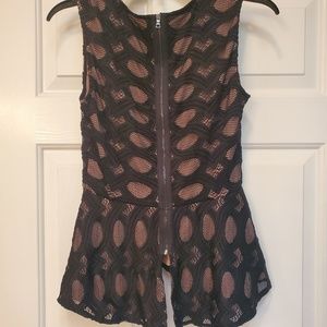 BCBGMaxAzria Tops - Bcbg peplum dressy zipper back sleeveless top BCBGMaxAzria Tops - Bcbg peplum dressy zipper back sleeveless top